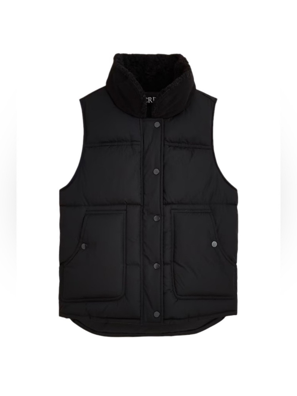 J. Crew Puffer Vest Size Small Black Primaloft Fill Insulated Style #CN06 HO25